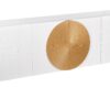 Komoda AURUM 180 cm – drewno mango, biało-złota, front strukturalny 49520