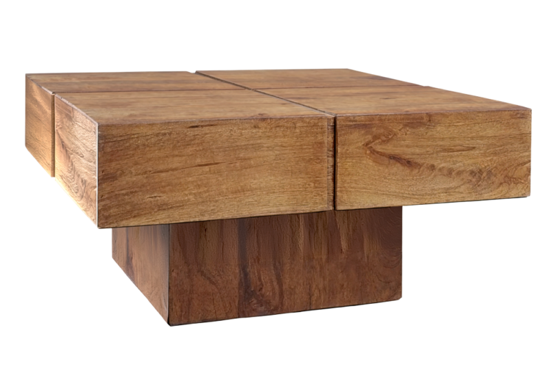 Stolik kawowy BOLT 70 cm – drewno mango Brown Honey 49086