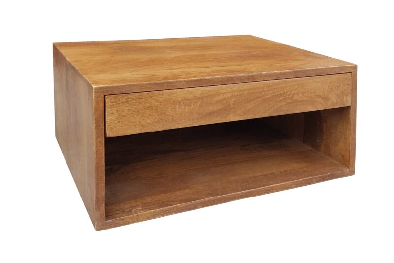 Szafka nocna wisząca PURE 50 cm – drewno mango Brown Honey Finish 48851