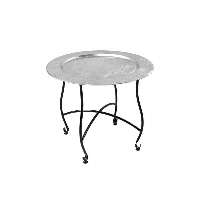 Stolik kawowy MARRAKESH 60 cm srebrny 44346