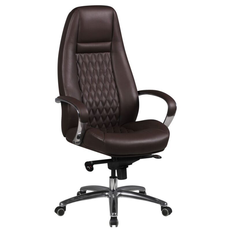 Fotel biurowy AMSTYLE AUSTIN – naturalna skóra brązowa SPM1.300