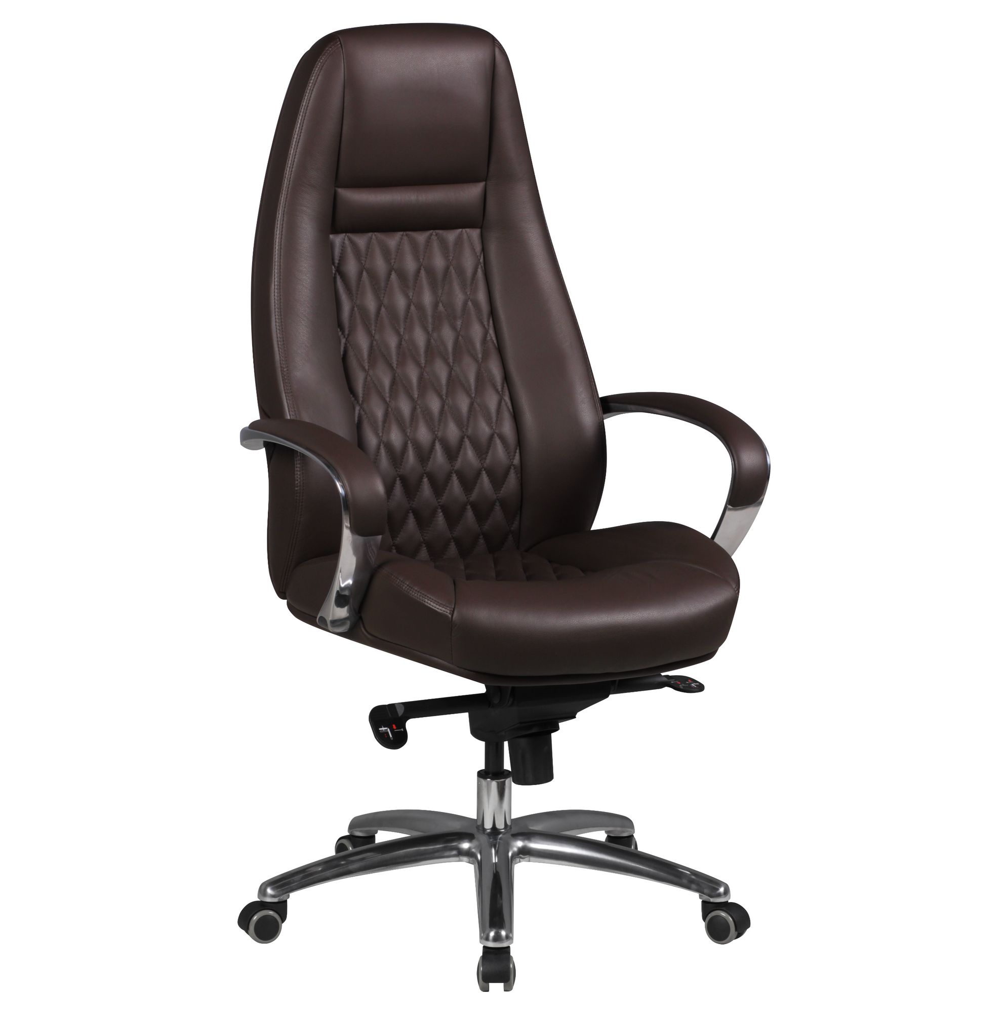 Fotel biurowy AMSTYLE AUSTIN – naturalna skóra brązowa SPM1.300