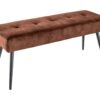 Ławka BOUTIQUE 100 cm – aksamit rust brown, pikowanie guzikowe 49483