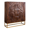 Highboard LION 120 cm – drewno mango, front 3D z lwem 49499