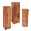 Kolumny dekoracyjne MAKASSAR 60–80 cm – zestaw 3 szt. 40181