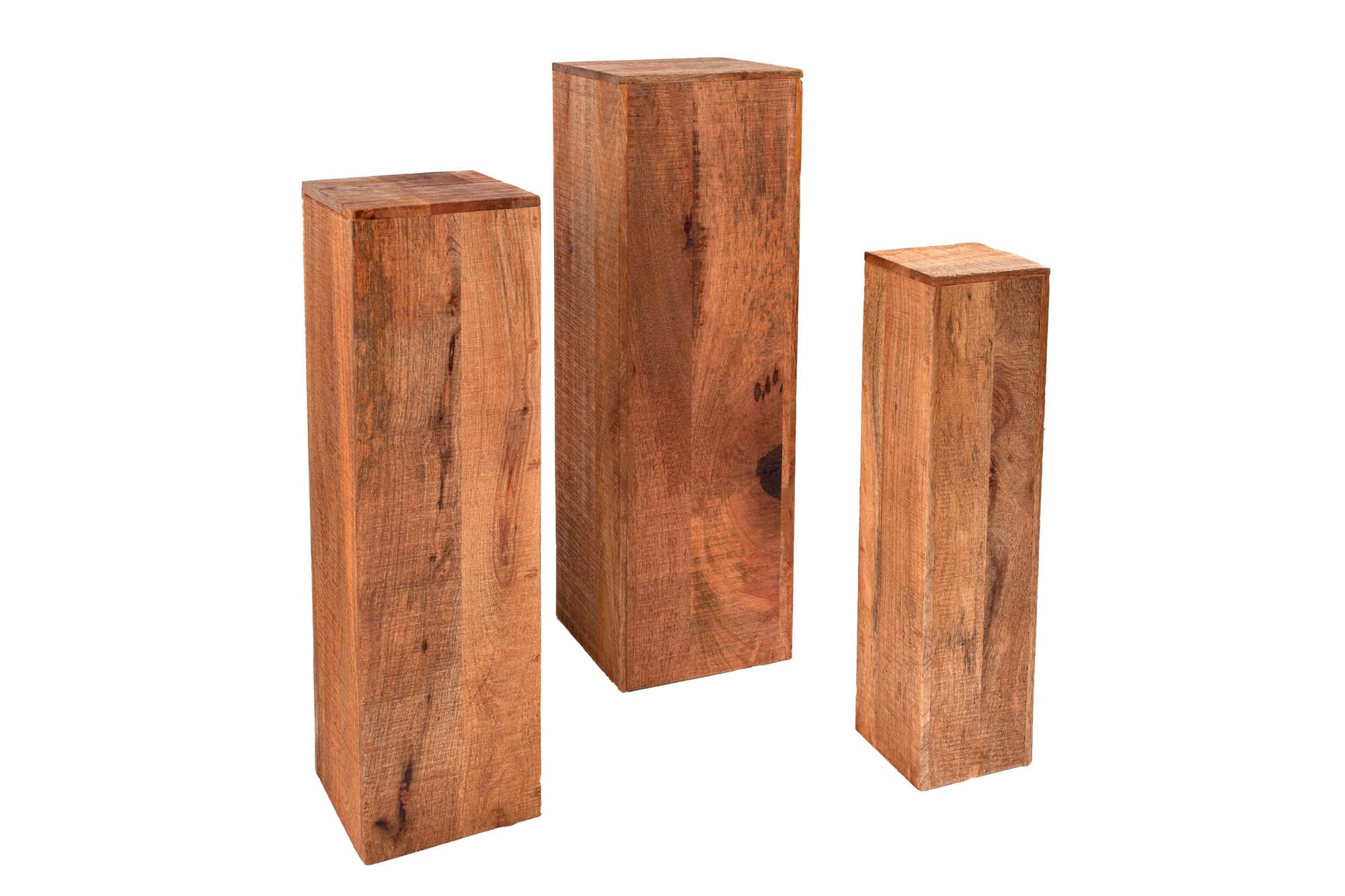 Kolumny dekoracyjne MAKASSAR 60–80 cm – zestaw 3 szt. 40181