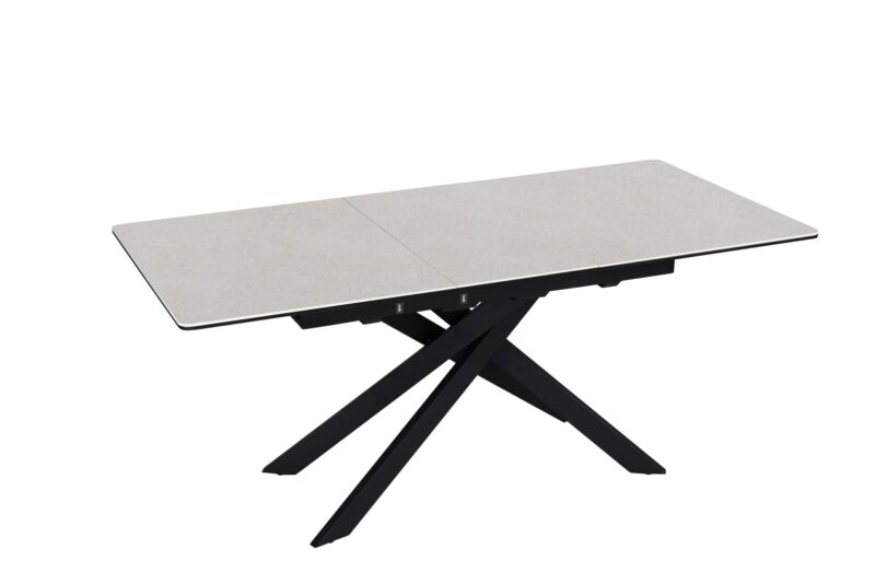 Stół jadalniany ALPINE 160–200 cm – rozkładany, ceramika Concrete Taupe 49617