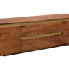 Szafka RTV MONZA 160 cm – drewno mango, ryflowany front 48835