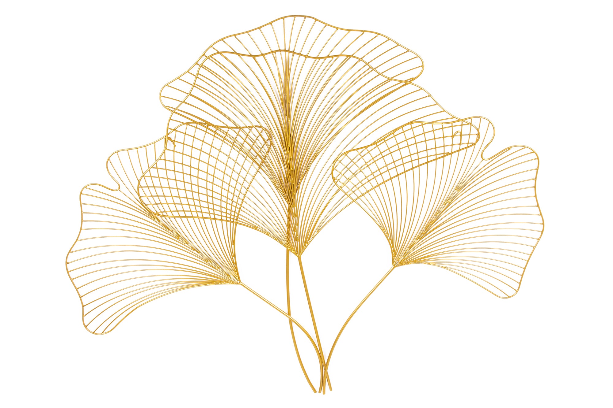 Dekoracja ścienna GINKGO 90 cm – złota, metalowa 41274