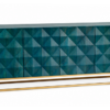 Komoda VULCANO 180 cm – drewno mango, turkusowa, front 3D 49492