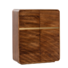Highboard MONZA 120 cm – drewno mango, ryflowany front 48836