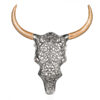 Dekoracja ścienna EXOTIC BULL 57 cm – srebrna czaszka 39091