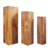 Kolumny dekoracyjne MAKASSAR 60–80 cm – zestaw 3 szt.,36339