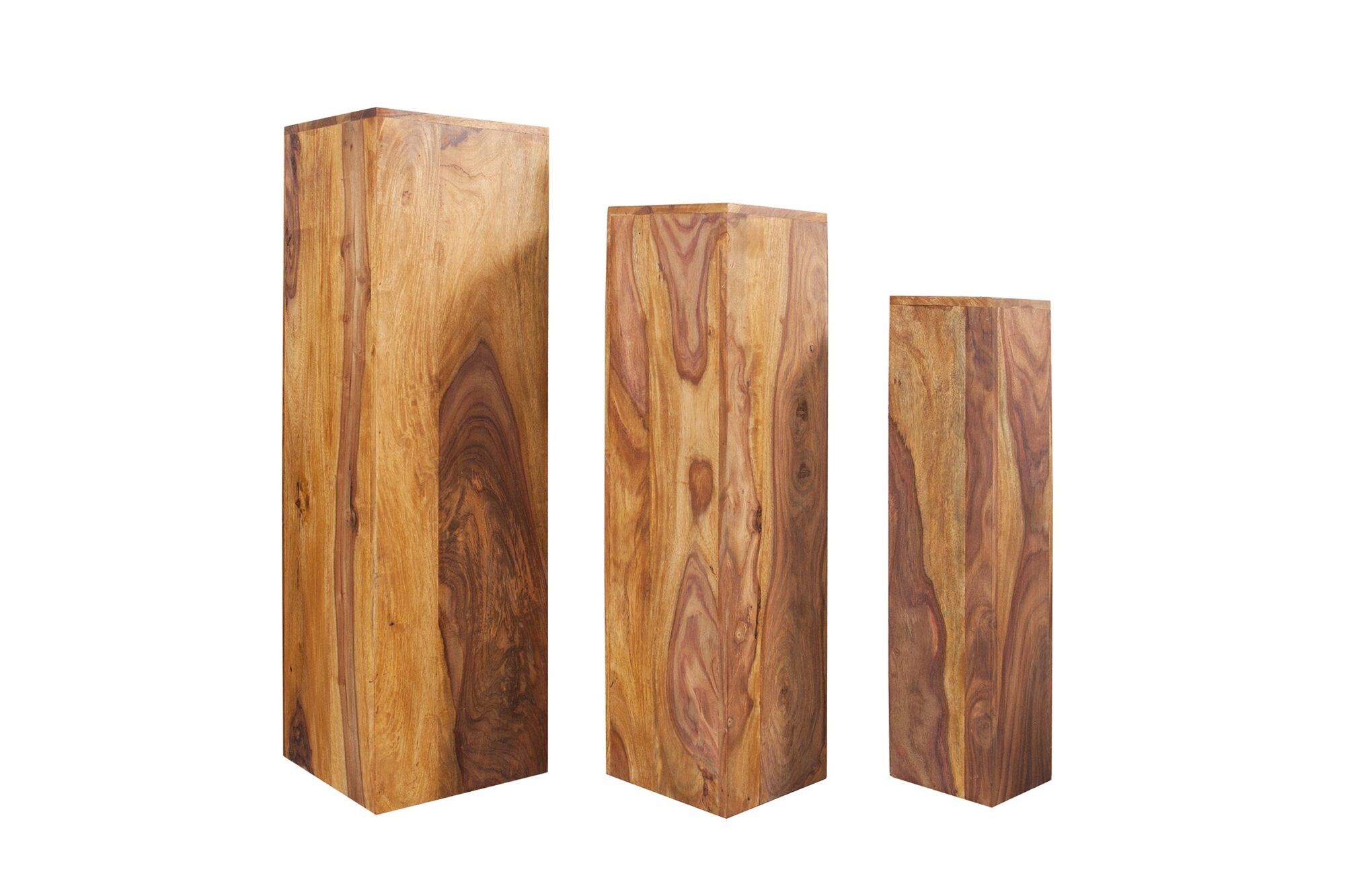 Kolumny dekoracyjne MAKASSAR 60–80 cm – zestaw 3 szt.,36339