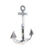 Dekoracja ścienna ANCHOR 70 cm – srebrna kotwica 3D z aluminium 38600