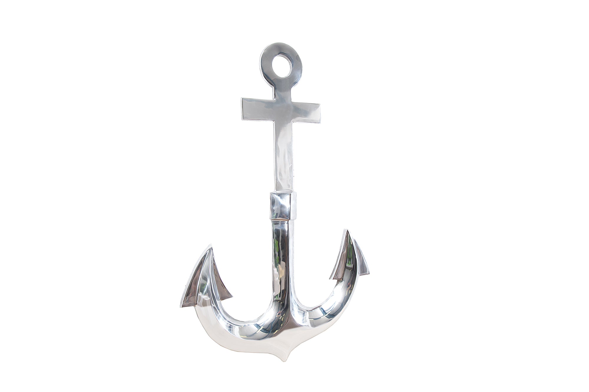 Dekoracja ścienna ANCHOR 70 cm – srebrna kotwica 3D z aluminium 38600