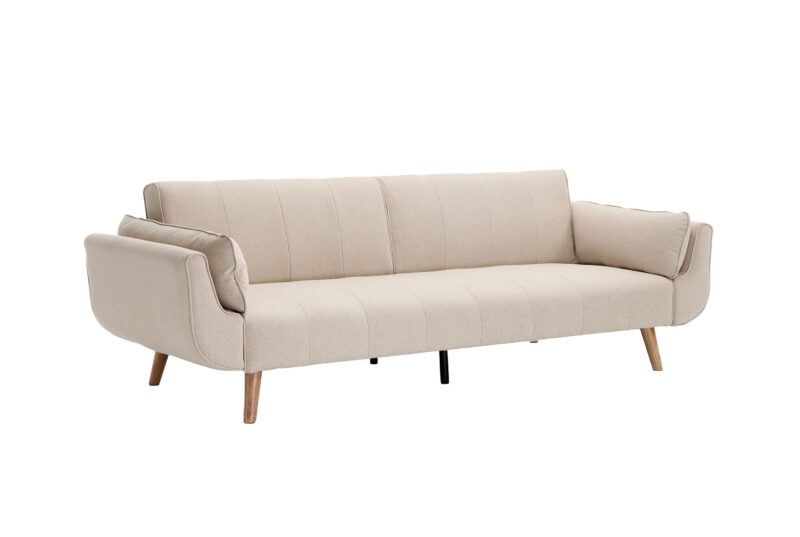 Sofa rozkładana DIVANI 220 cm – 3-osobowa, tkanina strukturalna greige 48216