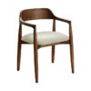 Fotel KENNEDY – kremowa tapicerka strukturalna, drewno sosnowe 48896