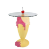 Stół bistro SWEET SOCIETY SUNDAE 75 cm – pastelowy żółty, 3 gałki lodów 70096