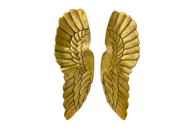 Dekoracja ścienna FALLEN ANGEL 65 cm – anielskie skrzydła, antyczne złoto 70102