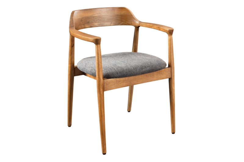 Krzesło KENNEDY z podłokietnikami – drewno mango Honey Finish 49467