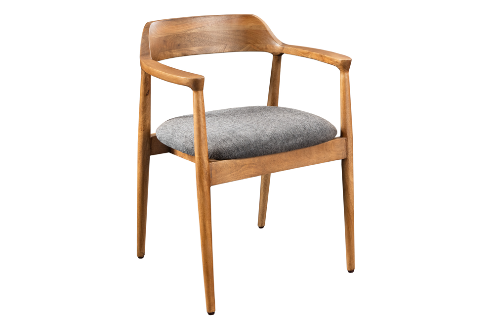 Krzesło KENNEDY z podłokietnikami – drewno mango Honey Finish 49467