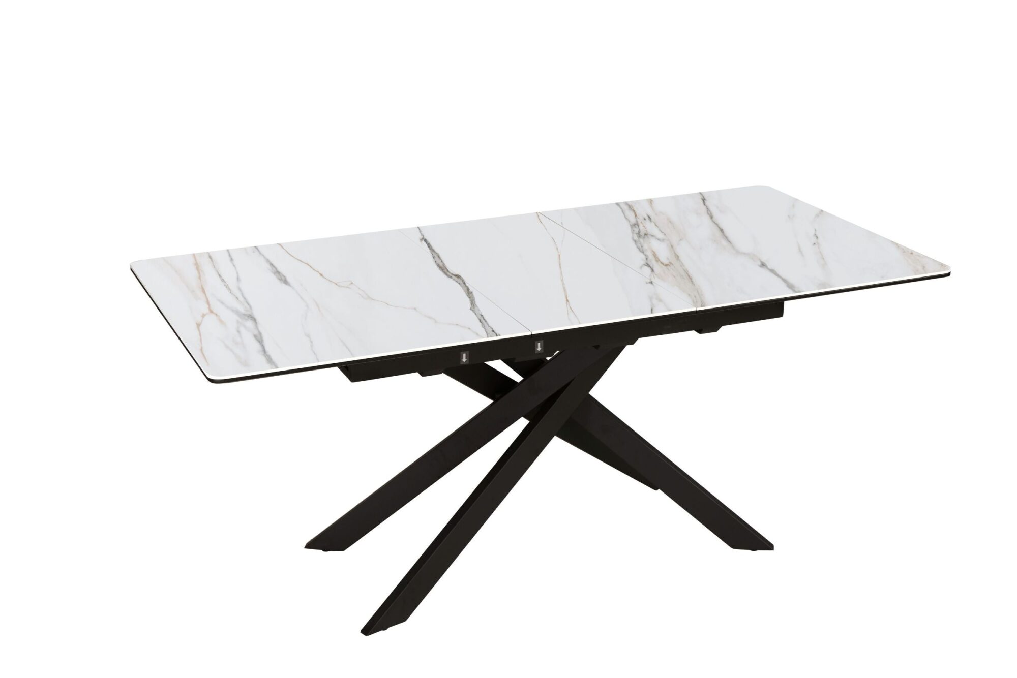 Stół jadalniany ALPINE 160–200 cm – rozkładany, ceramika Calacatta Oro 49616