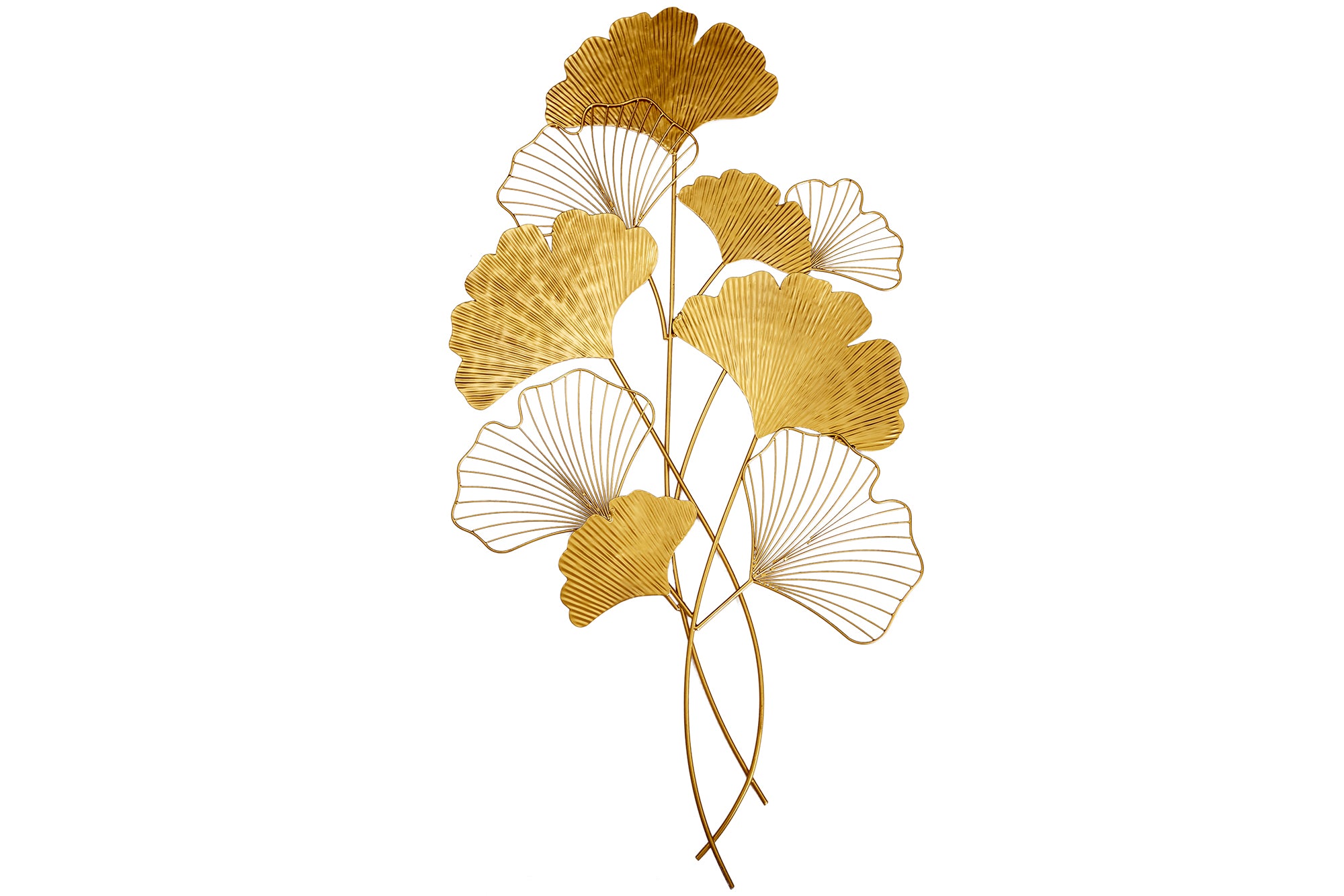 Dekoracja ścienna GINKGO 110 cm – złota, metalowa 41272