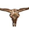 Dekoracja ścienna MATADOR 70 cm – czaszka, srebrna, aluminium 39533