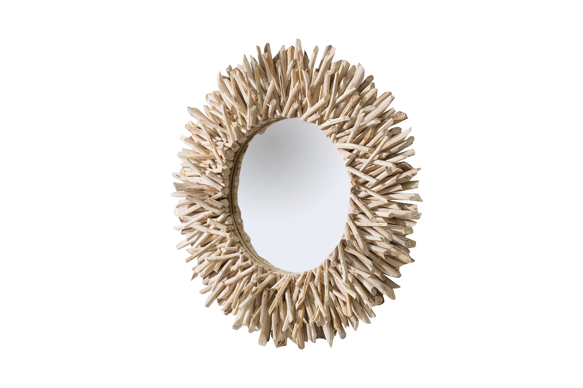 Lustro ścienne RIVERSIDE 80 cm – naturalne drewno driftwood 36577
