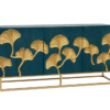 Komoda GINKGO 160 cm – drewno mango, turkusowa, front 3D 49494