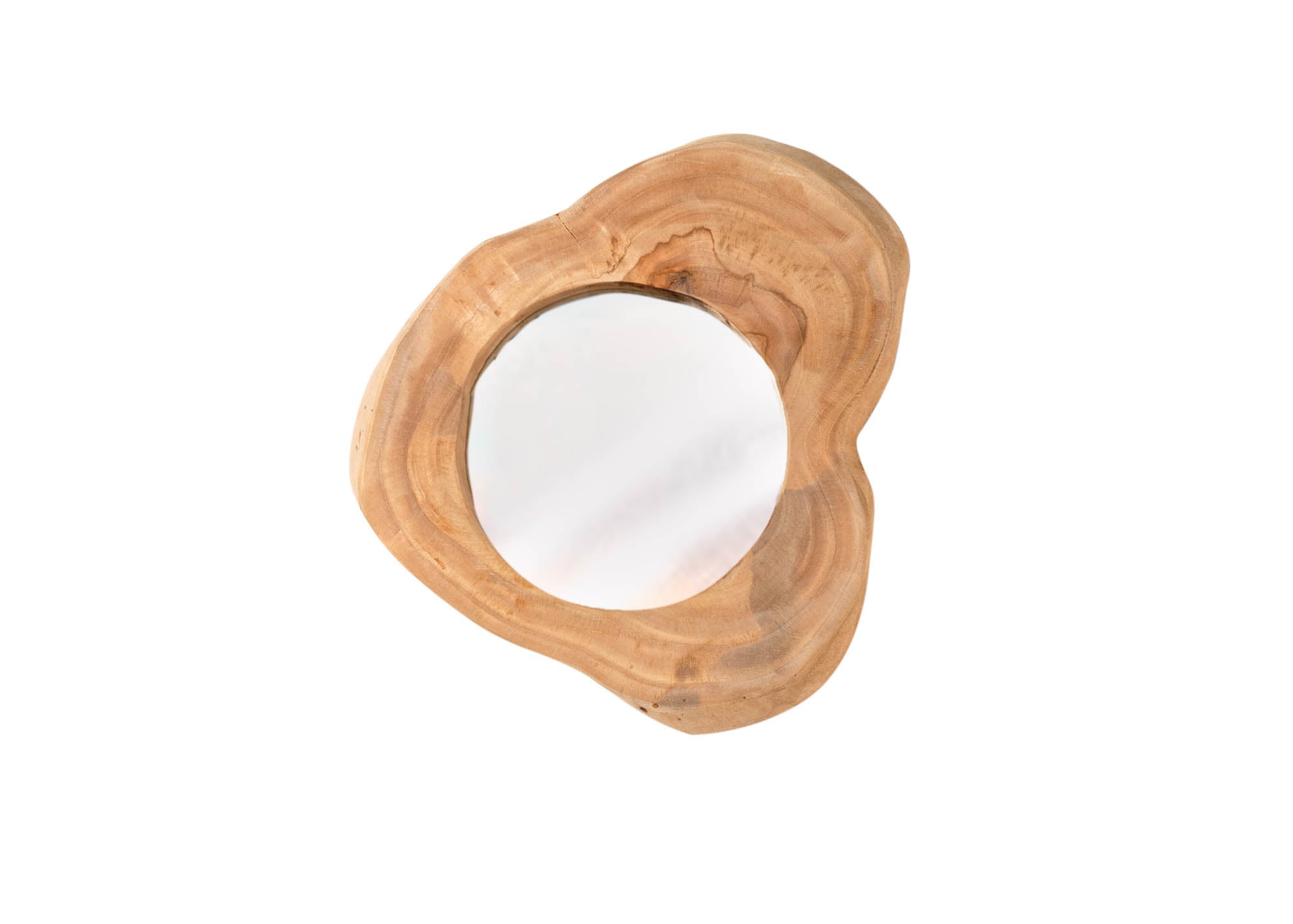 Lustro ścienne REFLECT 31 cm – naturalne drewno tekowe 39546