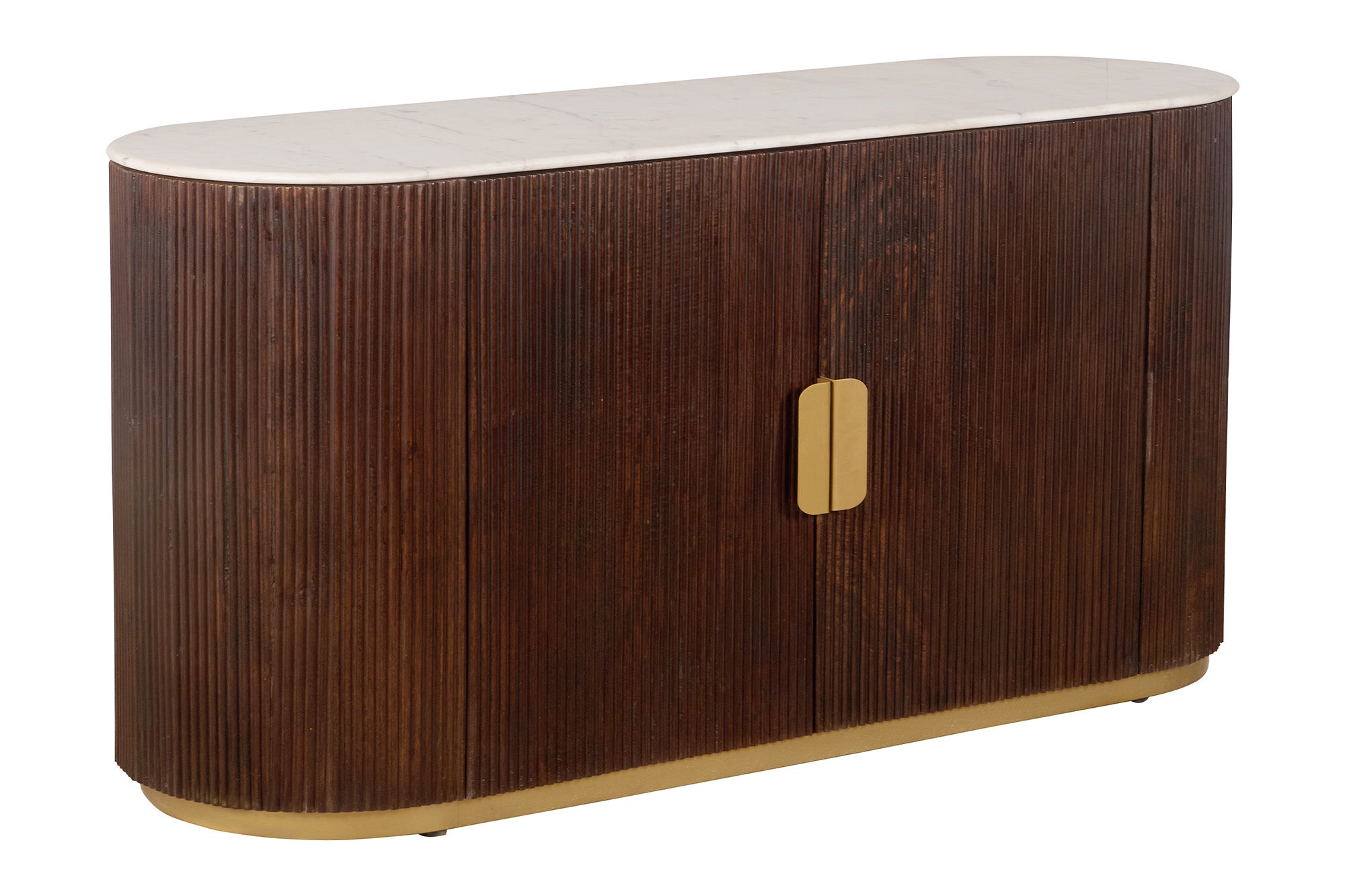 Komoda GATSBY 120 cm – drewno mango, biały marmur 49525
