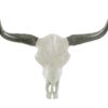 Dekoracja ścienna EL TORO 70 cm – czaszka byka, aluminium biało-czarne 37914