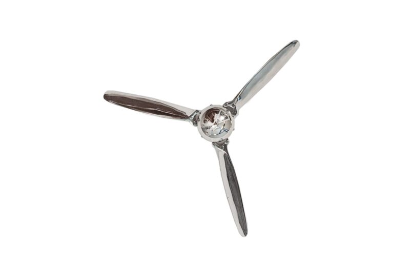Dekoracja ścienna SCREW 90 cm – srebrne śmigło z aluminium 38540