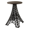 Stół barowy PARIS LOFT 105 cm – drewno mango, ciemnobrązowy/czarny 48439