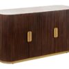 Komoda GATSBY 140 cm – drewno mango, biały marmur 49524