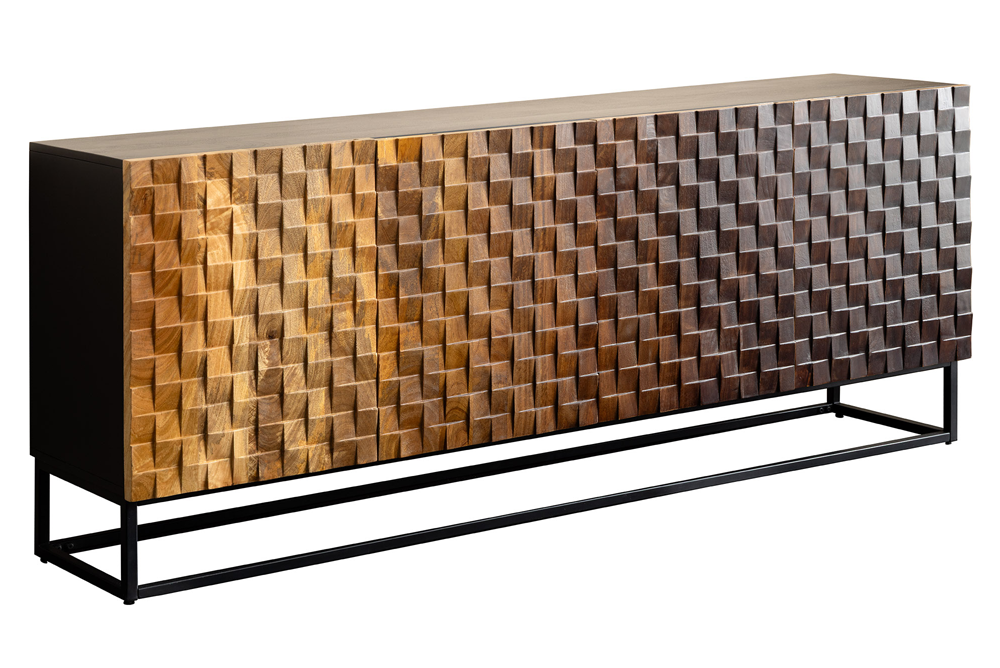 Komoda SHADES 180 cm – drewno mango, wielokolorowy brąz 49604